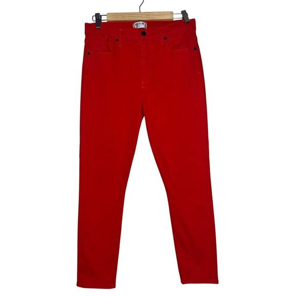 Agolde High Rise Skinny Jeans Sold Red No Holes Size 30 - Picture 1 of 6